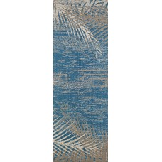 Beachcrest Home Odilia Tropical Palms Blue/Gray/Beige Indoor/Outdoor Area Rug BCMH1023